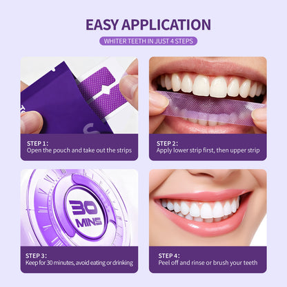 Purple Teeth Whitening Strips – 14 Pairs