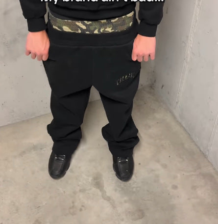 Men's Hip-Hop Stretch Pants with Double Waistband