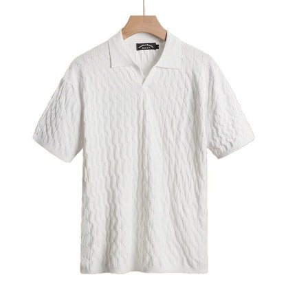 Men's Ice Silk Polo Shirt – Slim Fit, Moisture-Wicking